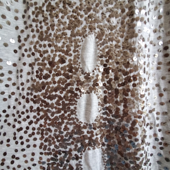 Tory Burch Heather Grey Tee short with embleshment XS super soft handfeel - Picture 6 of 8